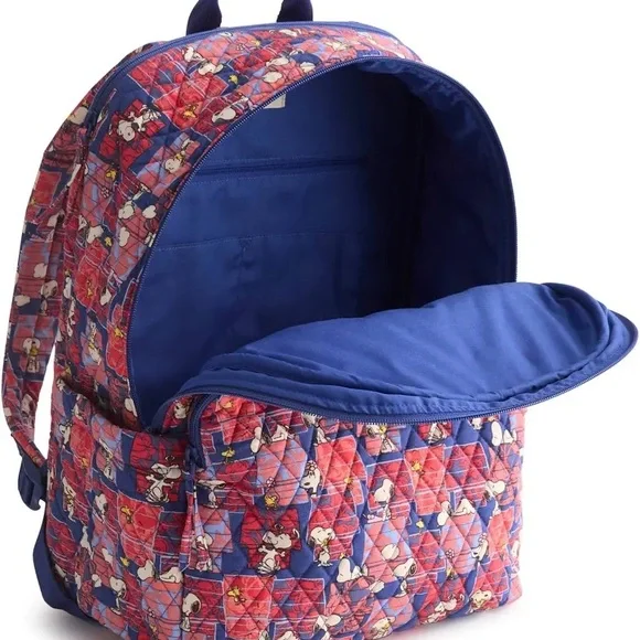 💐 NWT Vera Bradley Peanuts Outlet Essential Large Backpack Snoopy’s House - Picture 3 of 4